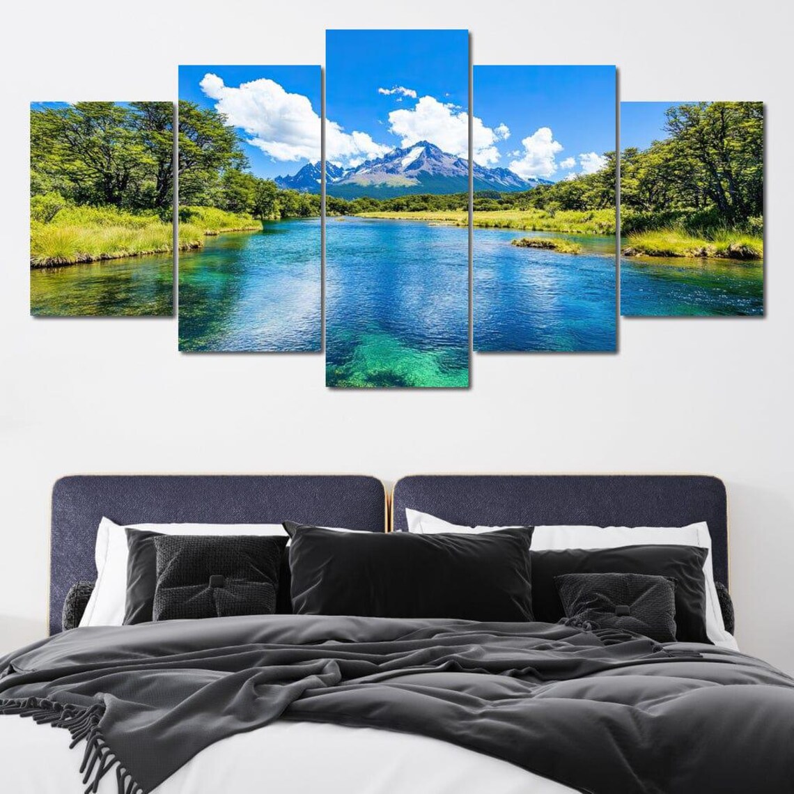 Mountain Reflections Tranquility Scenic Rustic Art Print - Image 4