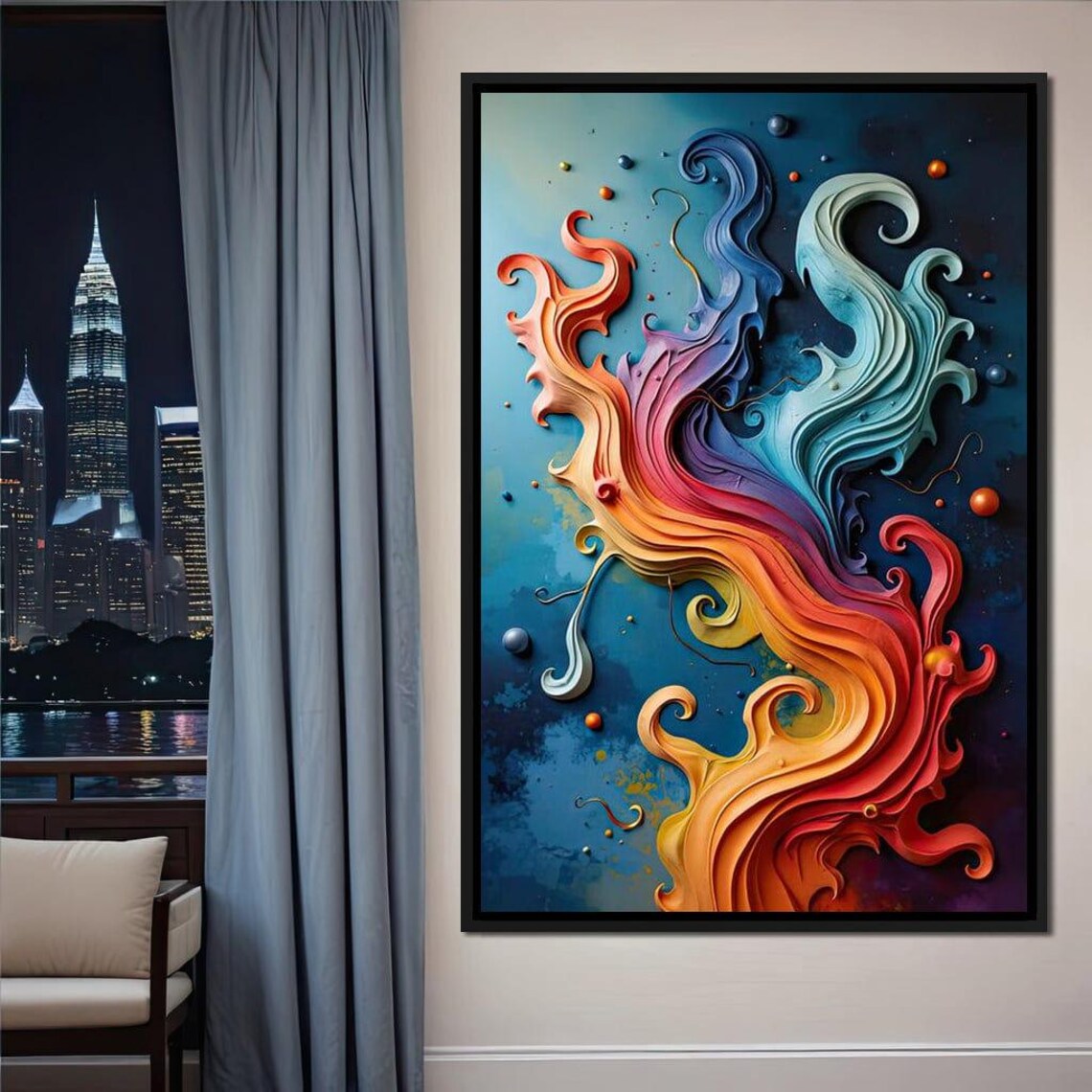 Cole Williams Flowing Rainbow Abstract Art Print