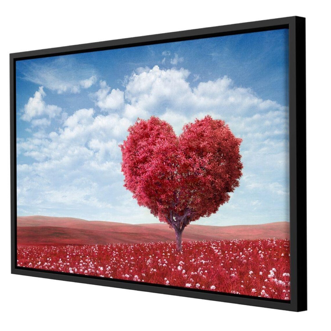 Fairytale Tree Whimsical Art Heart Tree Fantasy Wall Art Romantic Nature Decor Love Theme Landscape By Nichecanvas - Image 2