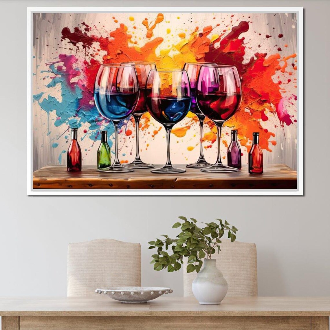 Sommeliers Symphony Colorful Abstract Wine Art Print - Image 3