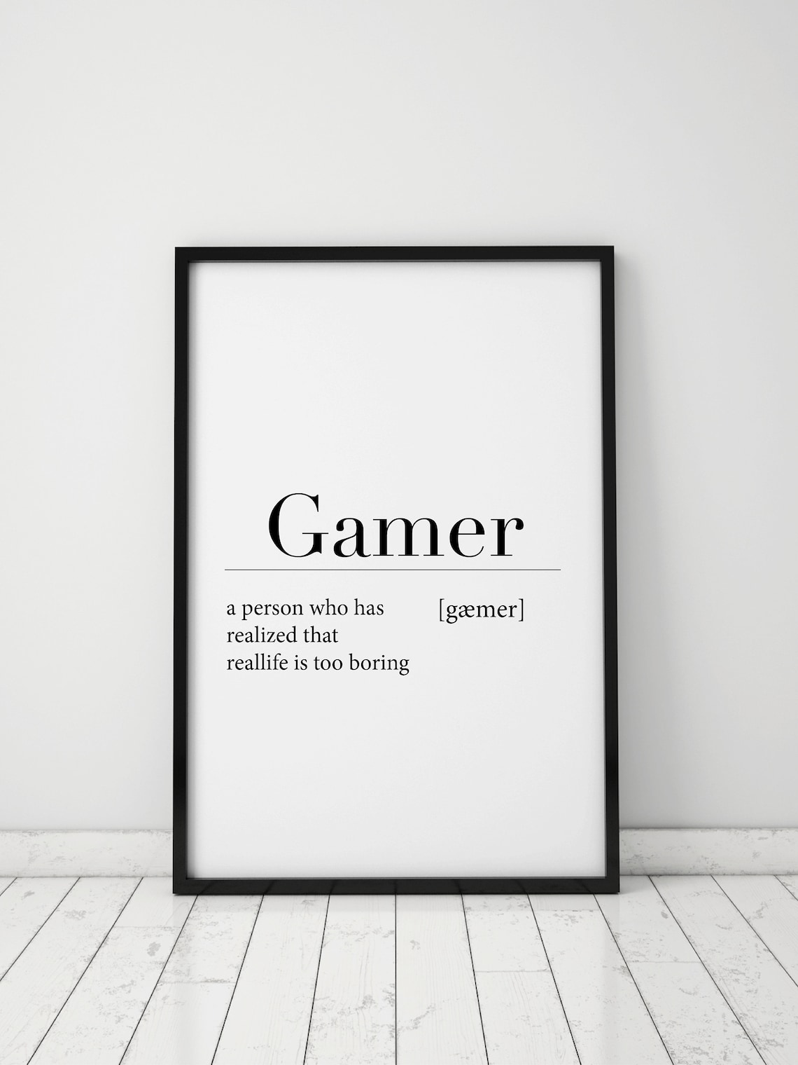 Gamer Funny Dictionary Definition Gift For Video Game Poster - Image 2