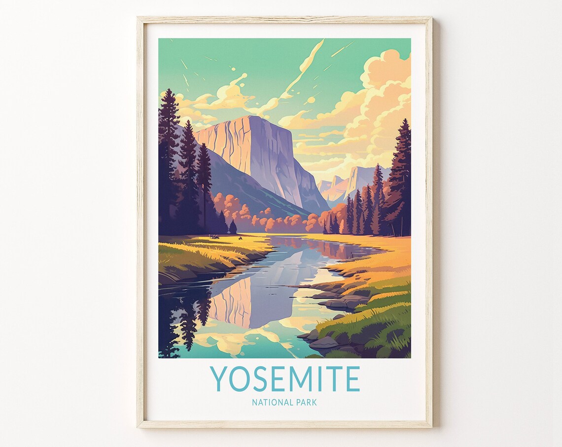 Yosemite National Park Birthday Gift Travel Poster