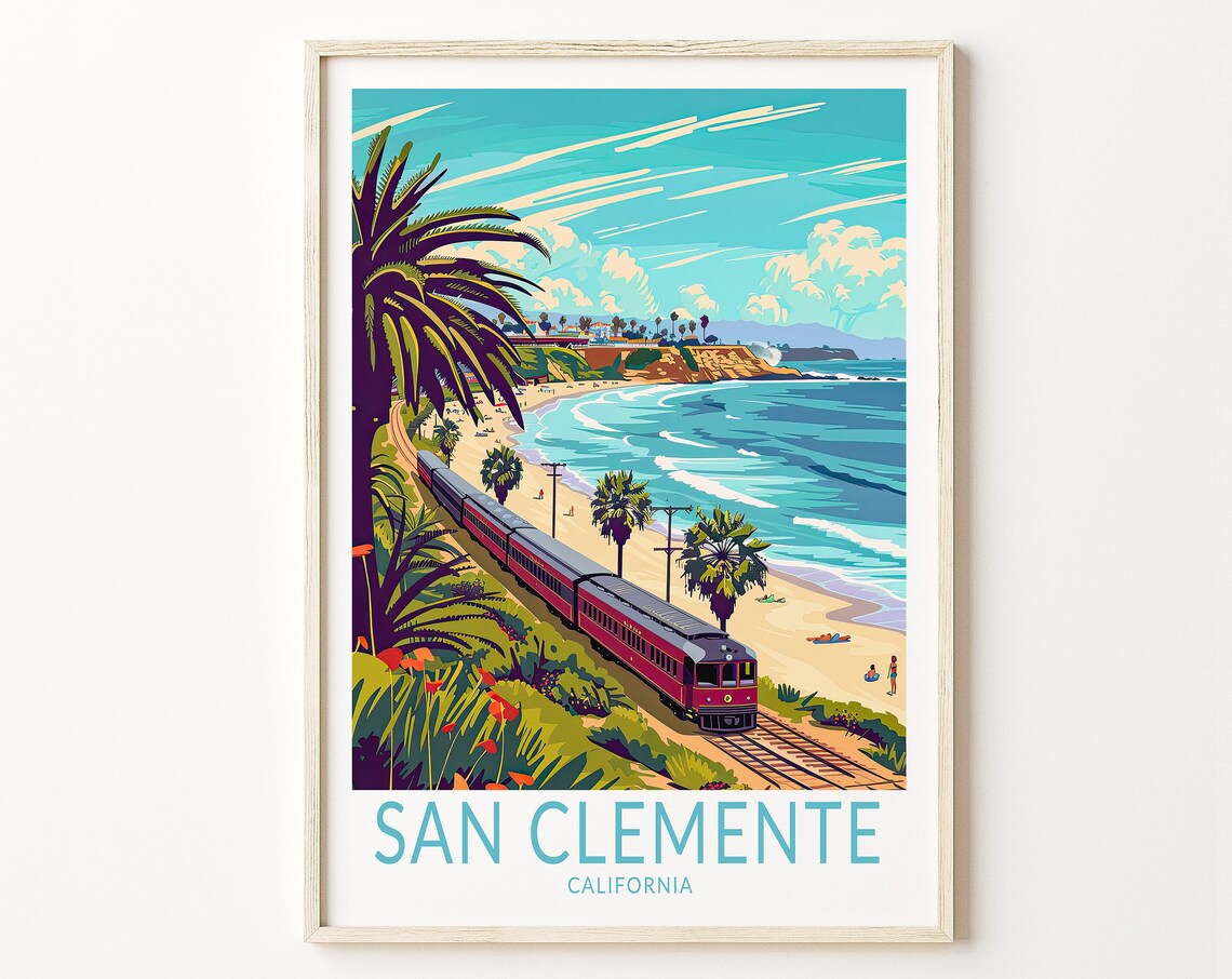 San Clemente Travel Poster, California Wall Art