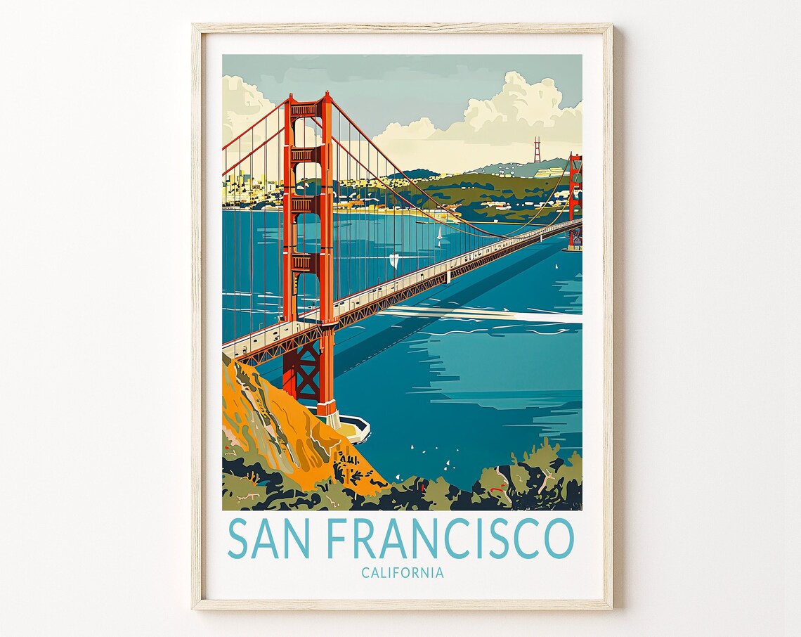 San Francisco Travel Poster, California City View