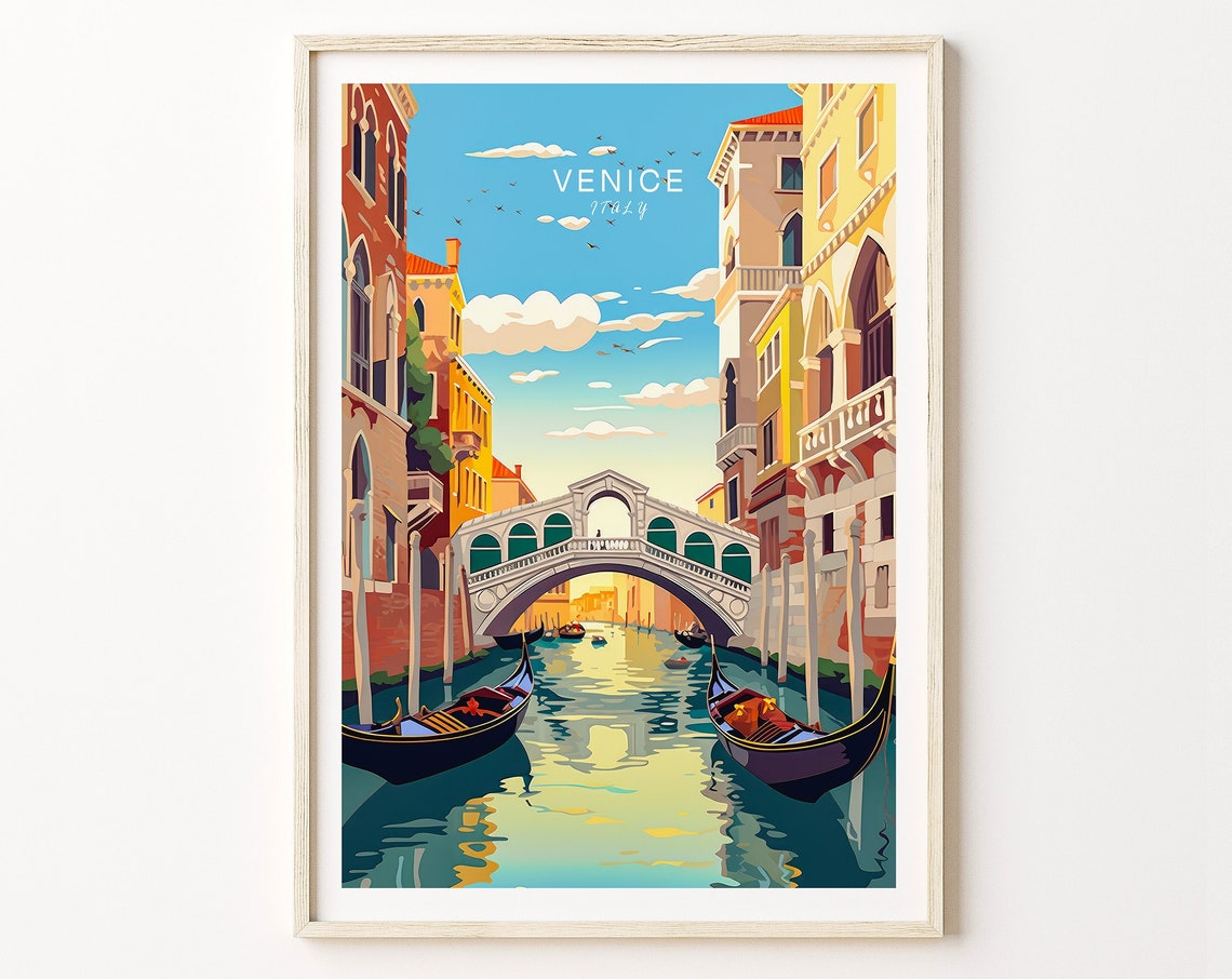 Venice Italy Travel Poster Venice Travel Art Wall Decor Home Decor Wall Art City Travel Poster Gifts Italy Poster Italy Travel Poster