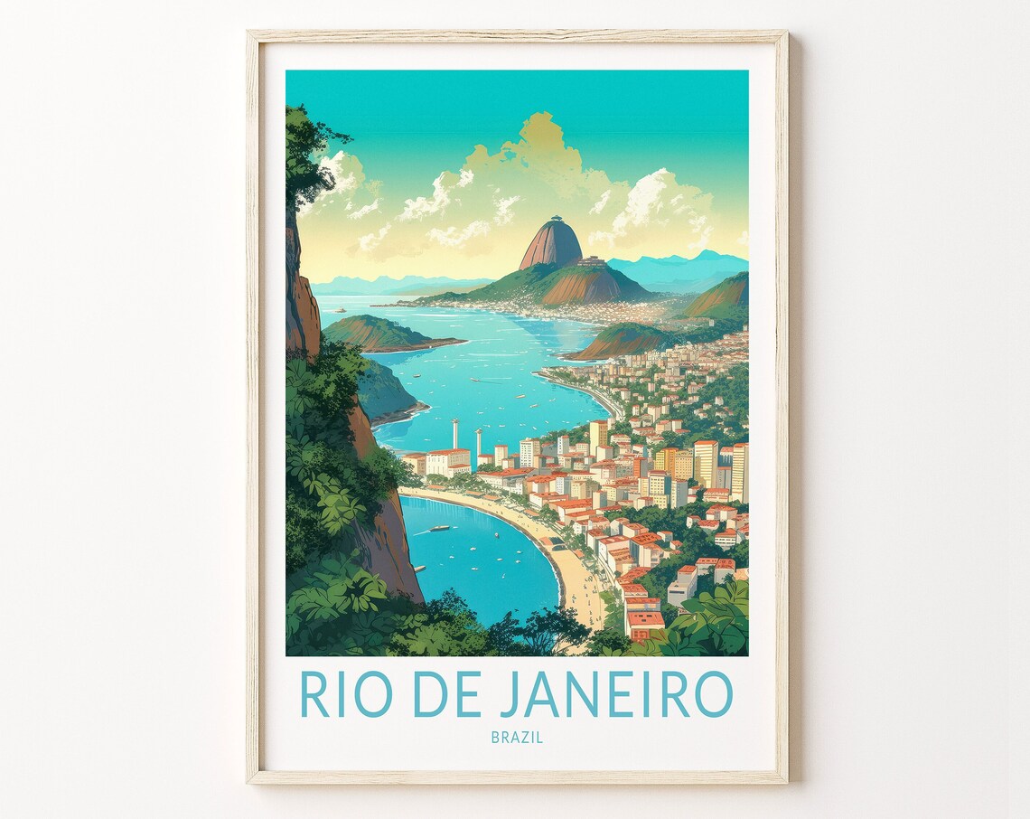 Rio De Janeiro Travel Poster, South America Art