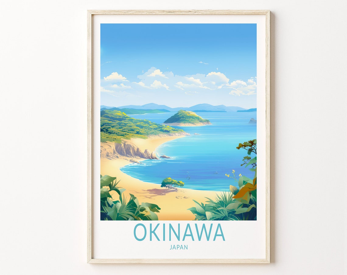 Okinawa Tokyo Japan Wall Art Travel Tokyo Okinawa Wall Art Japanese Poster Japanese Print Japanese Travel Poster Japan Home Decor