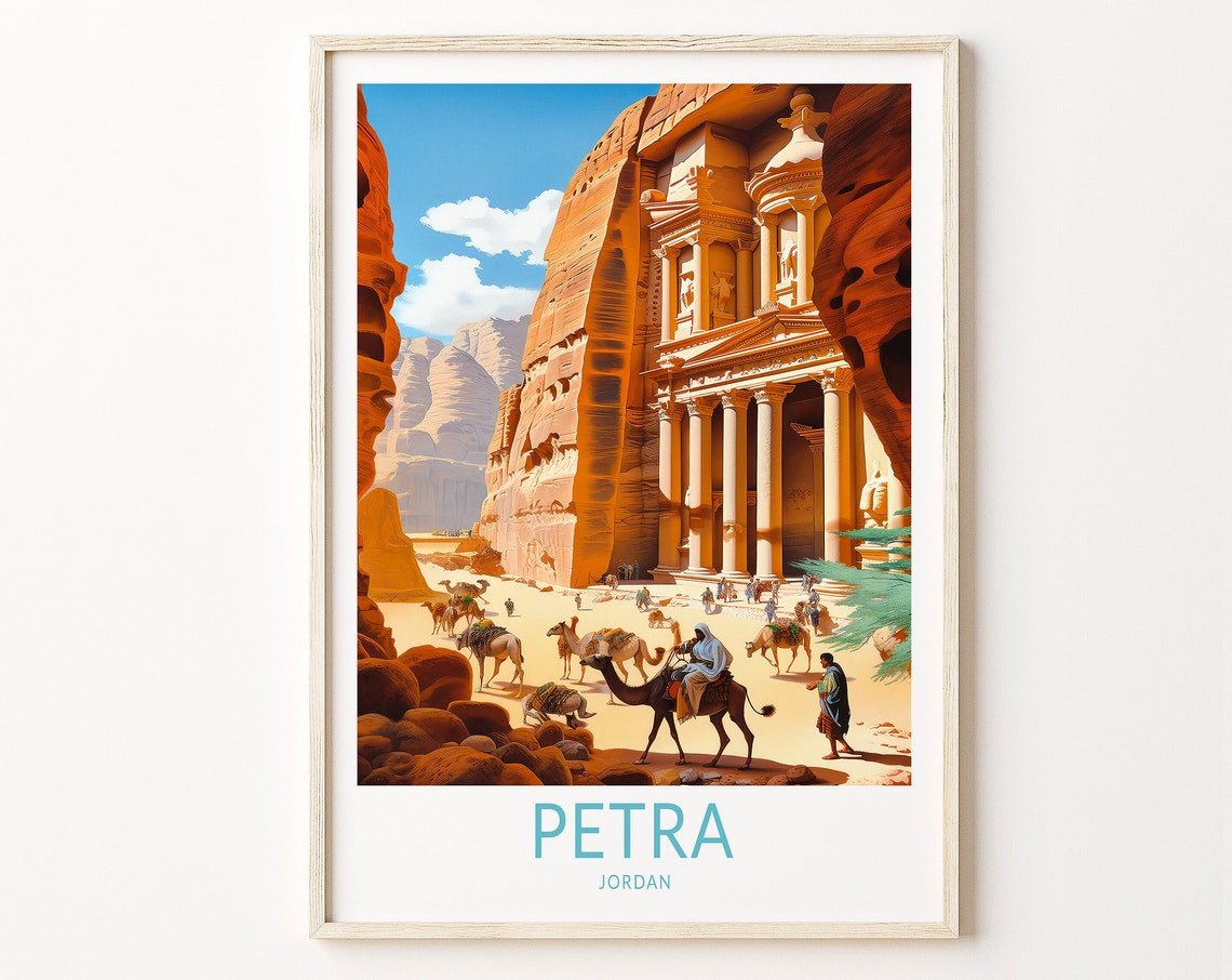 Petra Jordan Print Wall Art Petra Jordan Travel Poster Petra Wall Art Traveler Wall Decor Traveler Gifttravel Poster