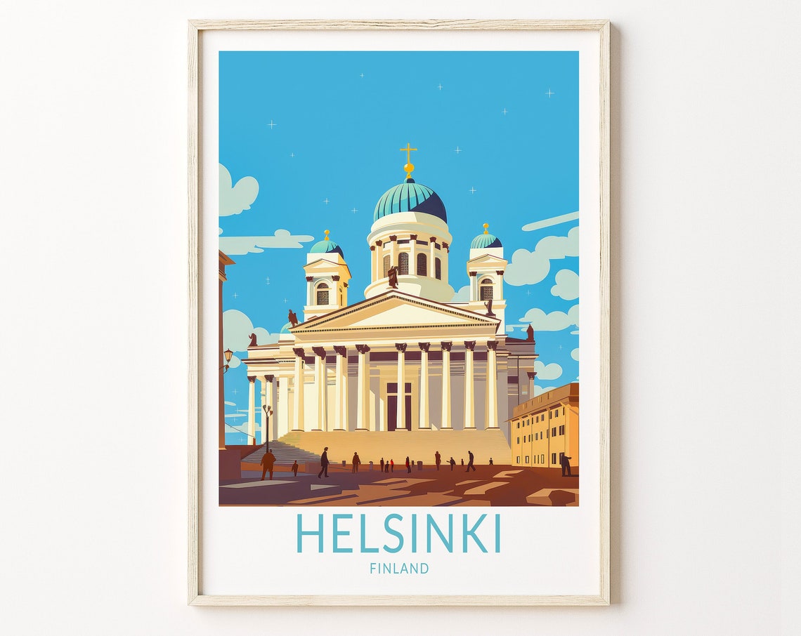 Helsinki Finland Travel Poster Wall Art Helsinki Finland Poster Helsinki Finland Wall Art Helsinki Finland Travel Print Travel Gift