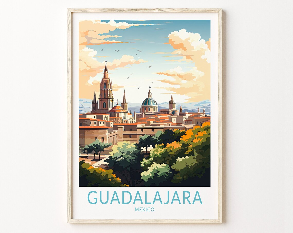 Guadalajara Mexico Travel Poster, Travel Poster Print