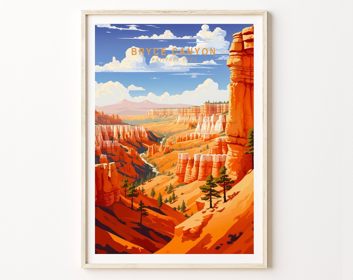 Bryce Canyon National Park Travel Poster, Utah