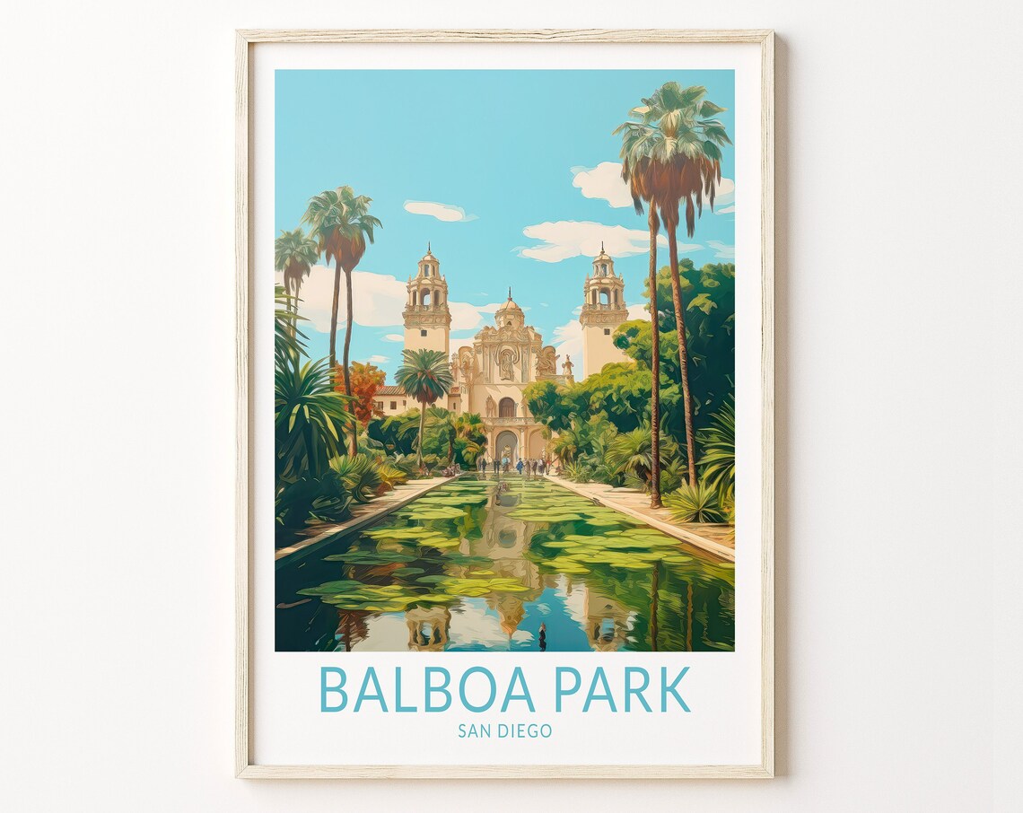 Balboa Park San Diego Travel Poster, California