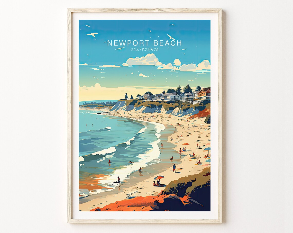 Newport Beach California Minimalist Travel Poster