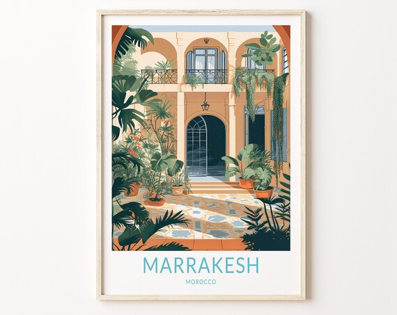 Marrakesh Travel Poster, Morocco Travel Poster