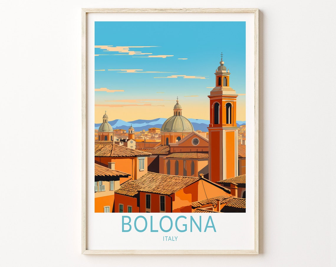 Bologna Travel Poster Bologna Italy Wall Art Italy Travel Home Decor Wall Art City Travel Poster Gifts Bologna Poster