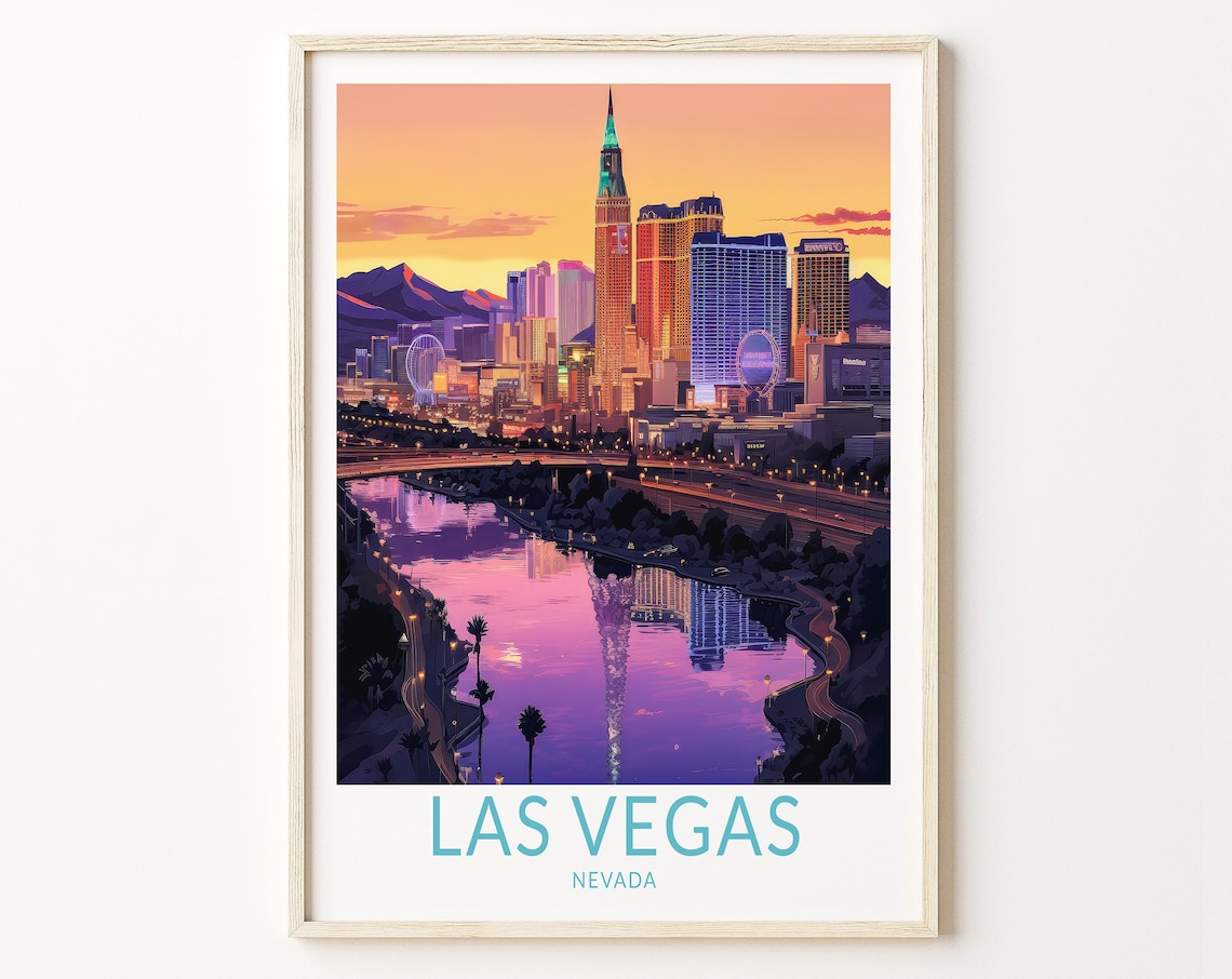 Las Vegas Nevada Travel Poster, Home Decor