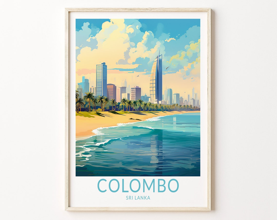 Colombo Sri Lanka Travel Poster Sri Lanka Travel Print Colombo Sri Lanka Wall Art Wedding Gifts Birthday Gifts Home Decor