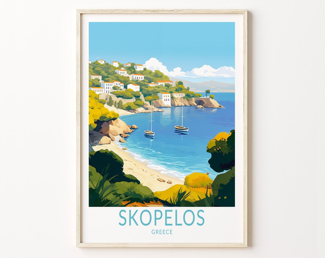 Skopelos Island Greece Travel Print Skopelos Travel Art Wall Decor Home Decor Wall Art City Personalized Travel Poster Gifts
