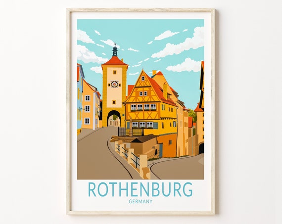 Rothenburg Ob Der Tauber Germany Travel Poster