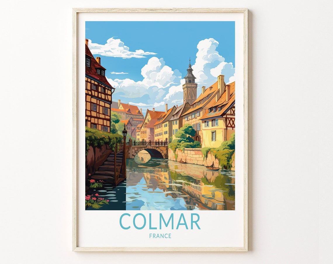 Colmar City Travel Print Colmar France Travel Poster Print Colmar City Wall Art Colmar France Travel Wall Decor