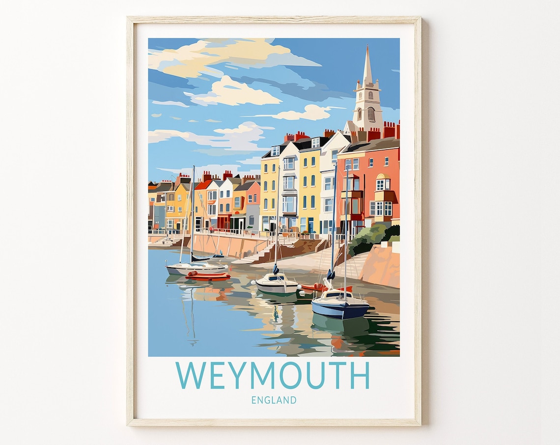 Weymouth Dorset England Travel Poster, United Kingdom