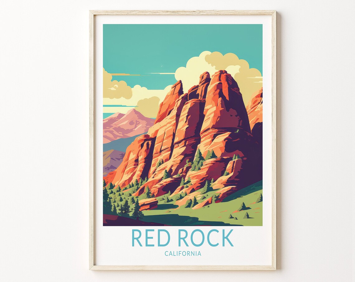 Red Rock State Park California Travel Poster