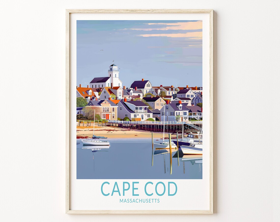 Cape Cod Travel Poster, Massachusetts Travel Poster