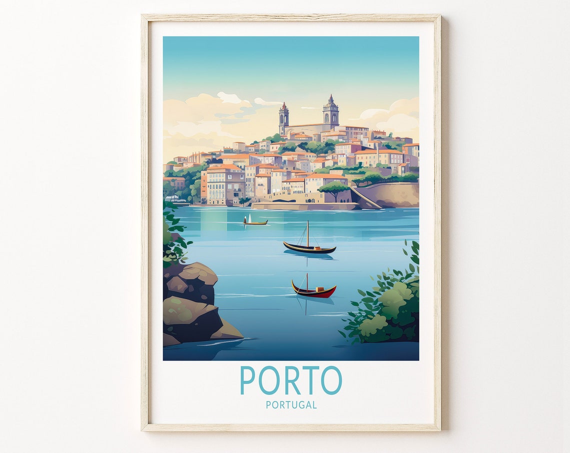 Porto Portugal Travel Poster Porto Portugal Poster Print Porto Lisbon Braga Portugal Custom Travel Poster Birthday Gifts