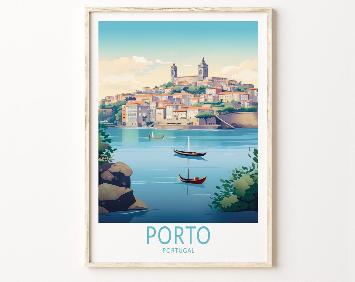 Porto Portugal Travel Poster Porto Portugal Poster Porto Portugal Postcard Custom Travel Print Personalized Travel Poster