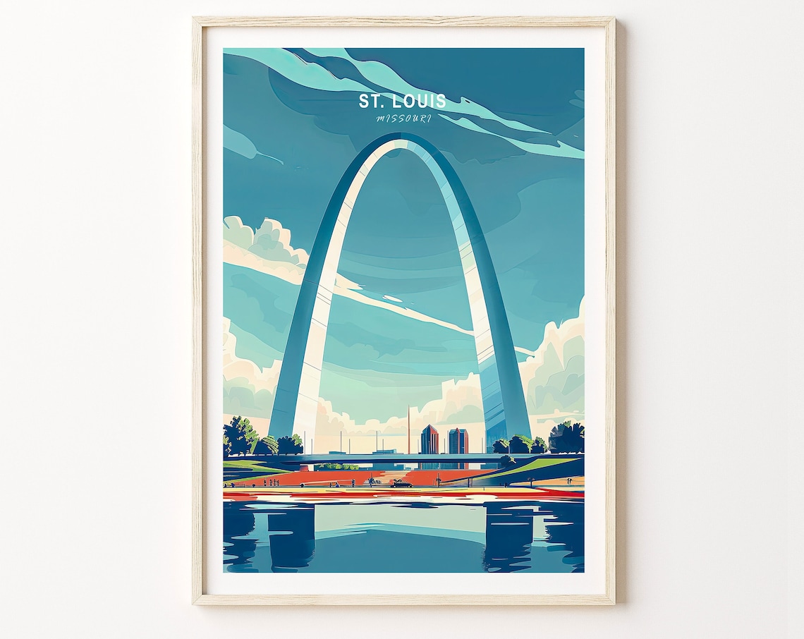 St. Louis Travel Poster, Missouri City Wall Art