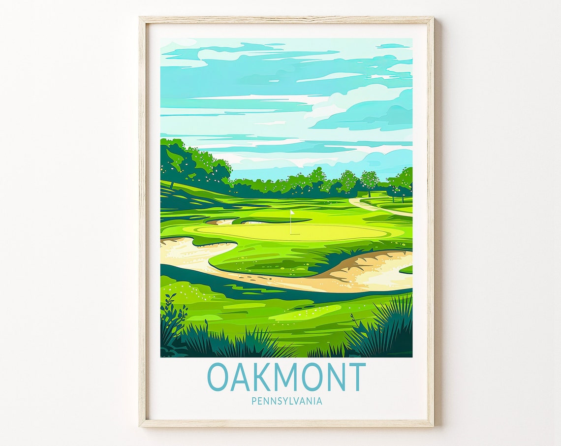 Oakmont Pennsylvania Golf Course Bunker Fairway Greens Sports Poster