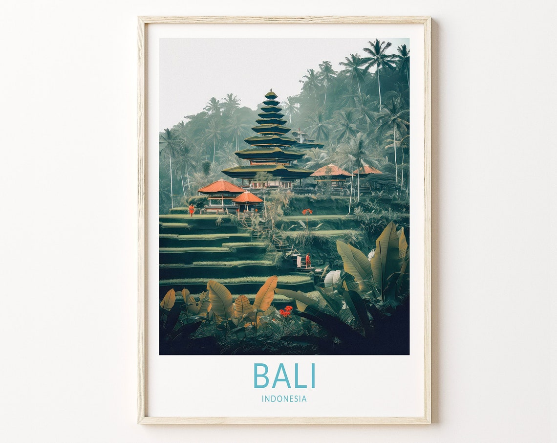 Bali Travel Poster Bali Indonesia Wall Art Indonesia Travel Home Decor Wall Art City Travel Poster Gifts Bali Poster Bali Travel Print