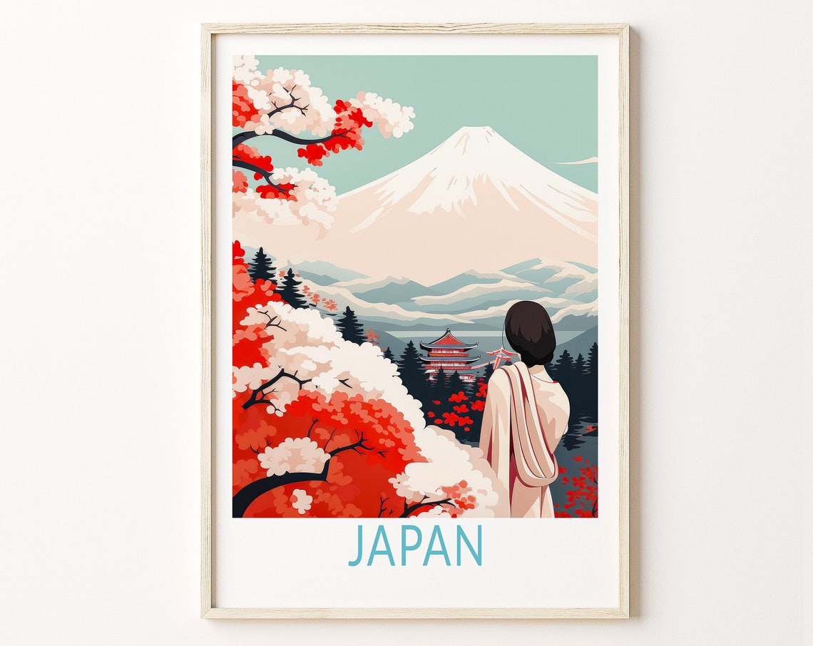Japan Wall Art Travel Kyoto Travel Fuji Wall Art Japanese Poster Japanese Minimalist Print Japanese Trinational Wall Art