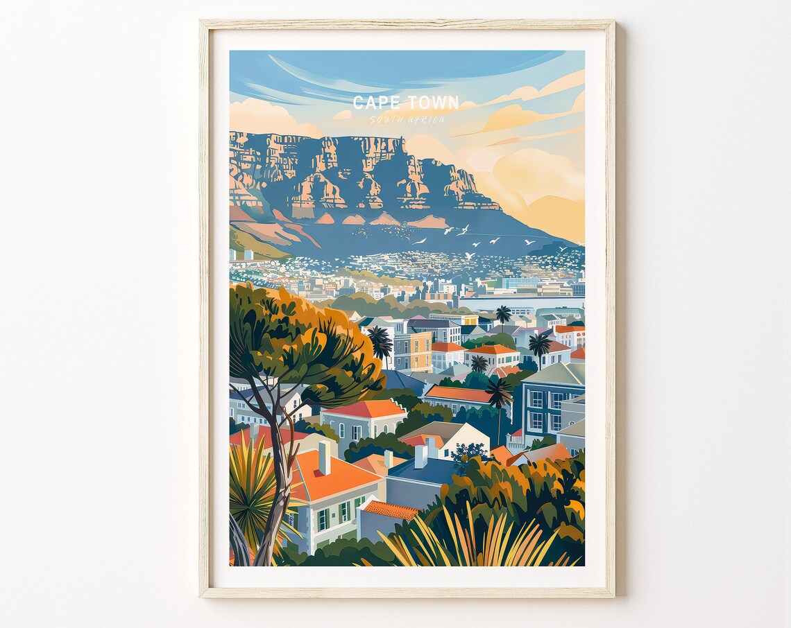 Cape Town Travel Gift Birthday Present Poster