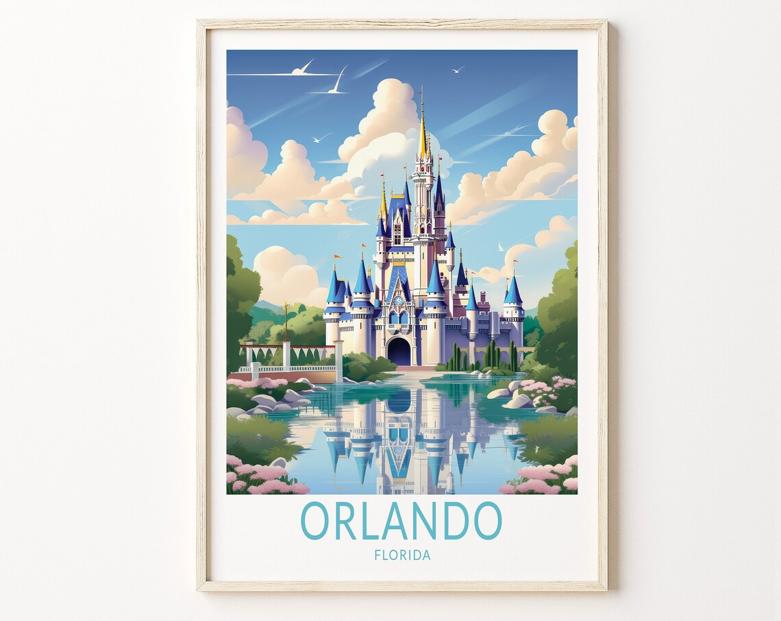 Orlando Florida Custom Travel Poster Print