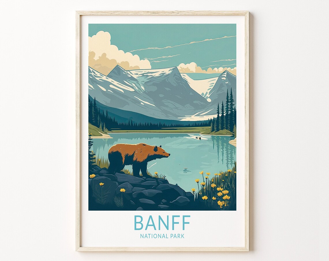 Banff National Park Canada Travel Poster