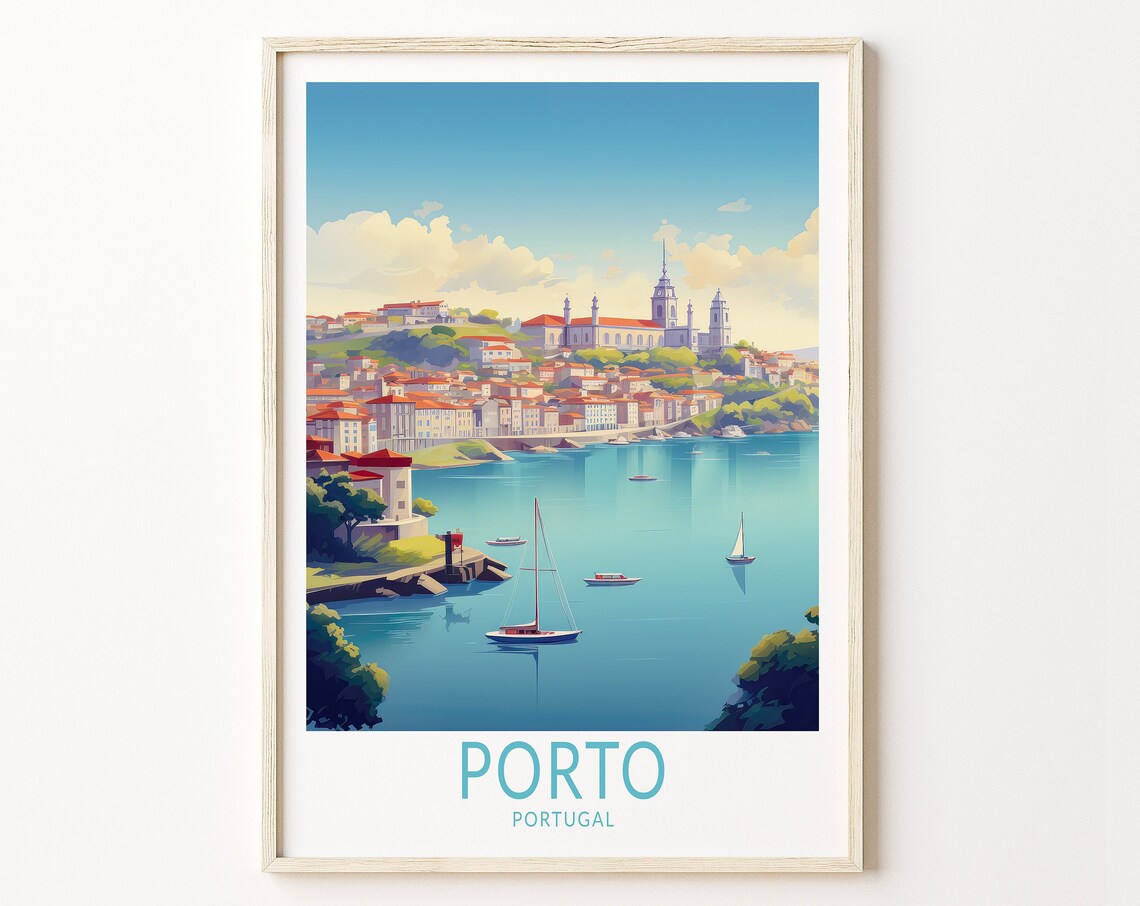 Porto Portugal Travel Poster, Custom Travel Print