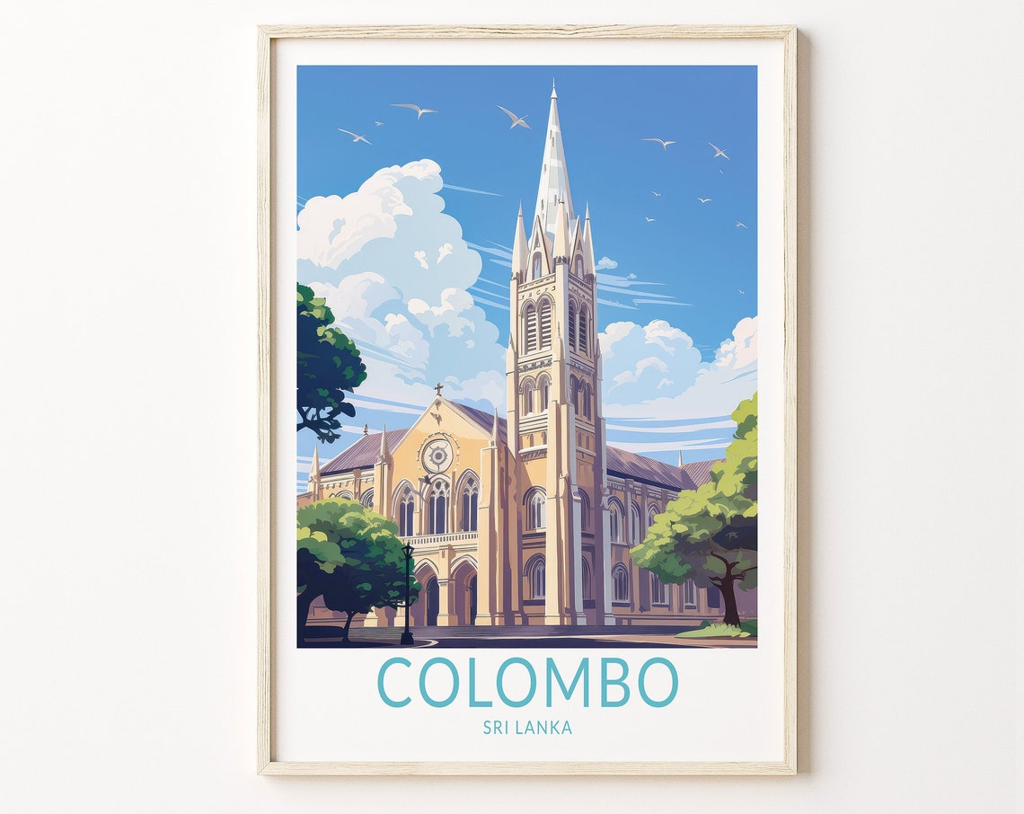 Colombo Sri Lanka Travel Print Sri Lanka Travel Art Wall Decor Colombo Sri Lanka Home Decor Wall Art City Travel Poster Gifts
