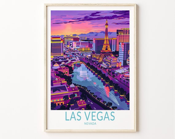 Las Vegas Travel Poster, Nevada City Art Print