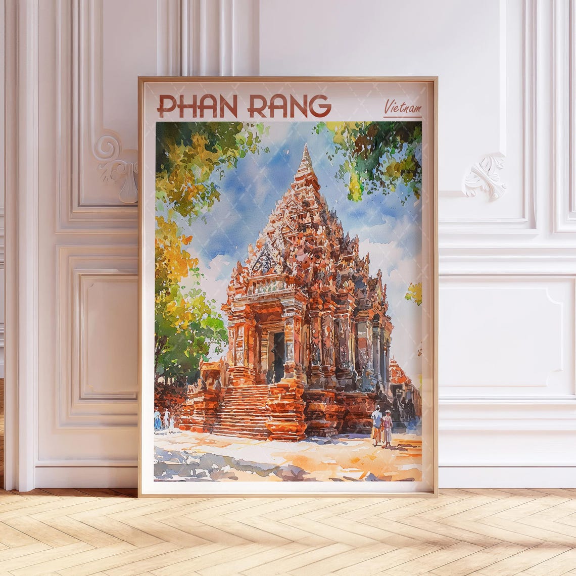 Phan Rang Vietnam Watercolor Travel Poster
