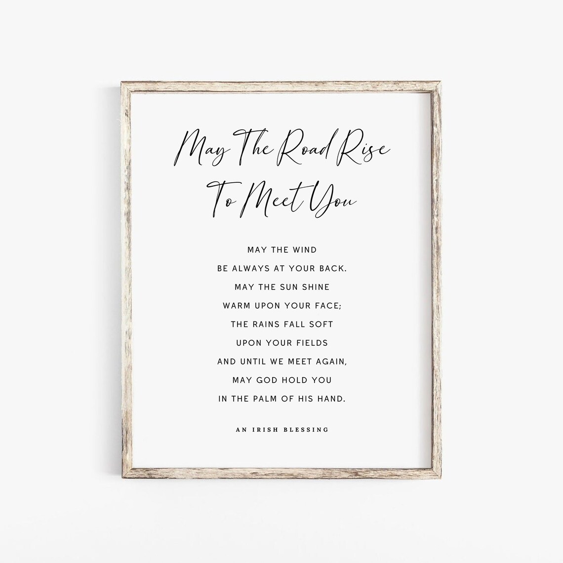 May The Road Rise To Meet You Traditional Irish Blessing Poster