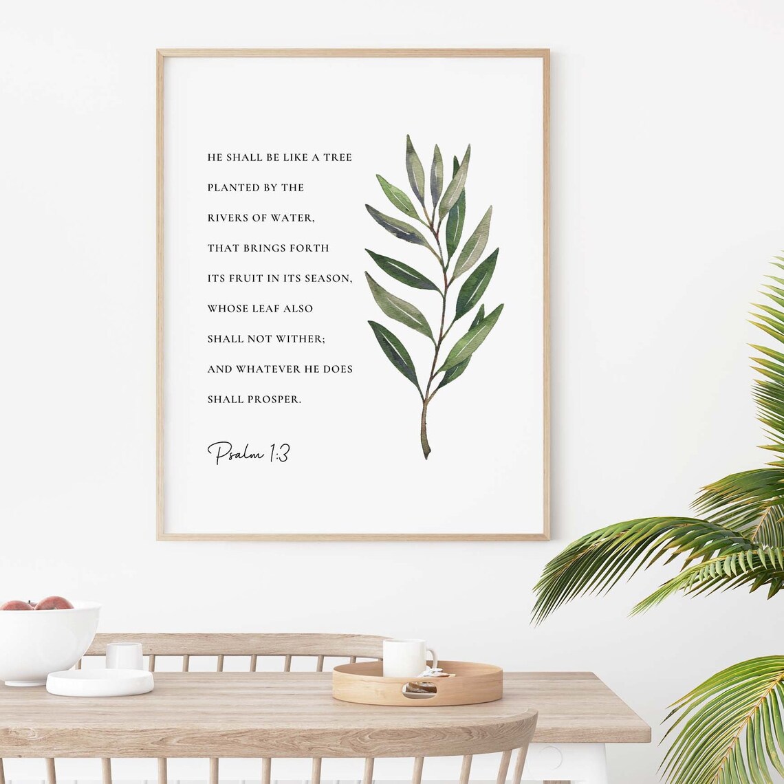 Psalm 13 Watercolor Botanical Scripture Art Print - Image 3