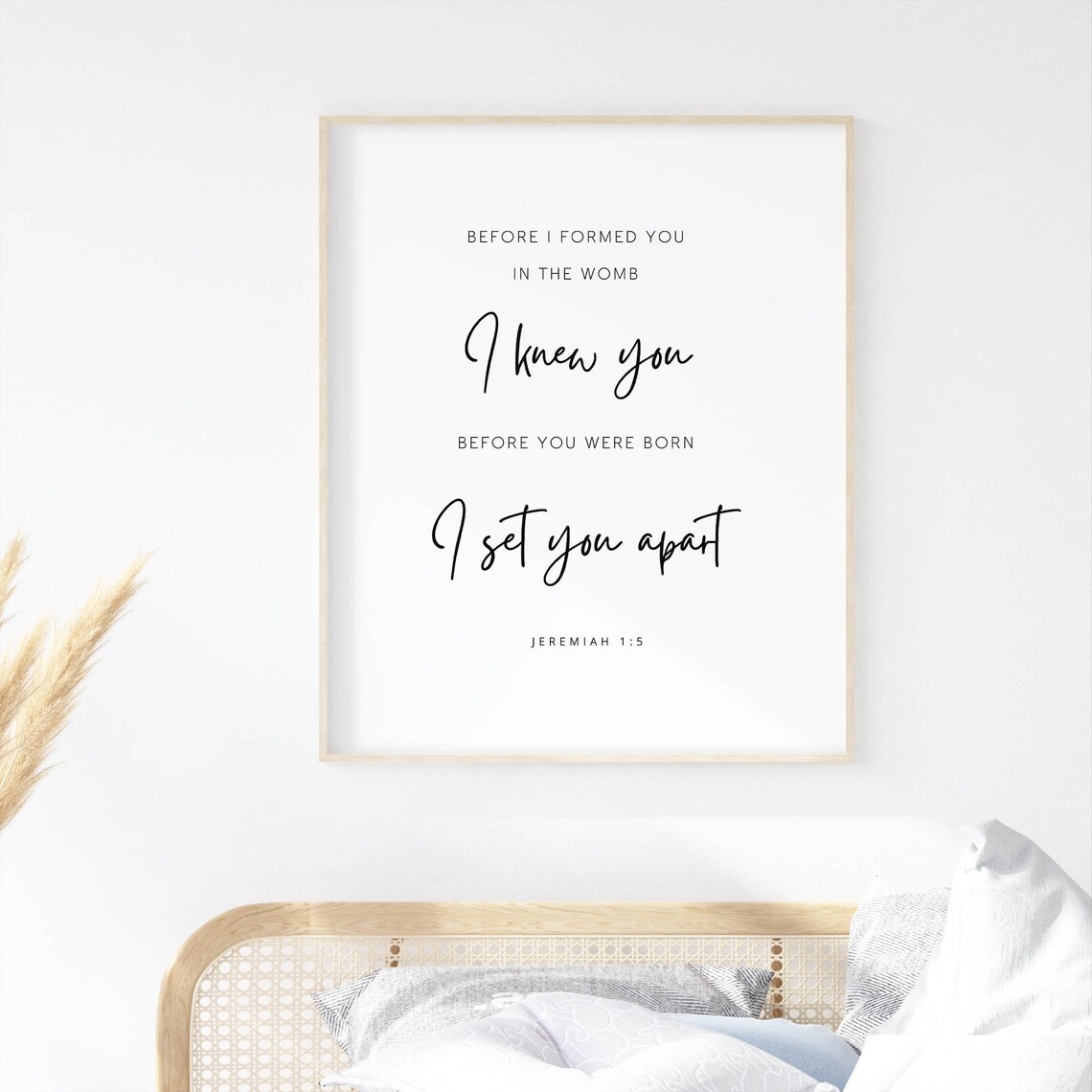 Jeremiah 1 5 I Knew You Minimalist Script Typography Scripture Poster - Image 2