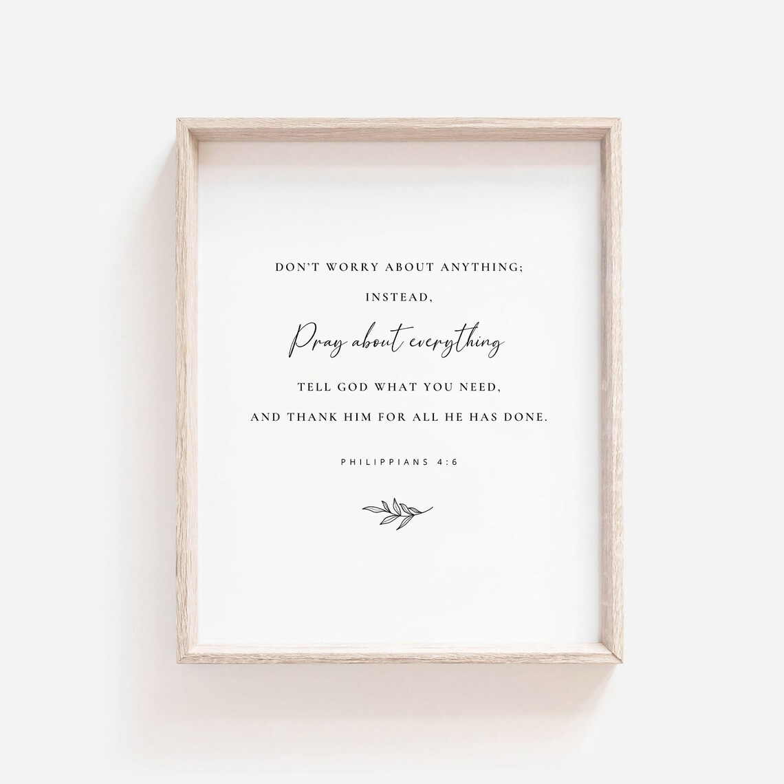 Philippians 46 Scripture Wall Art, Bible Verse Poster