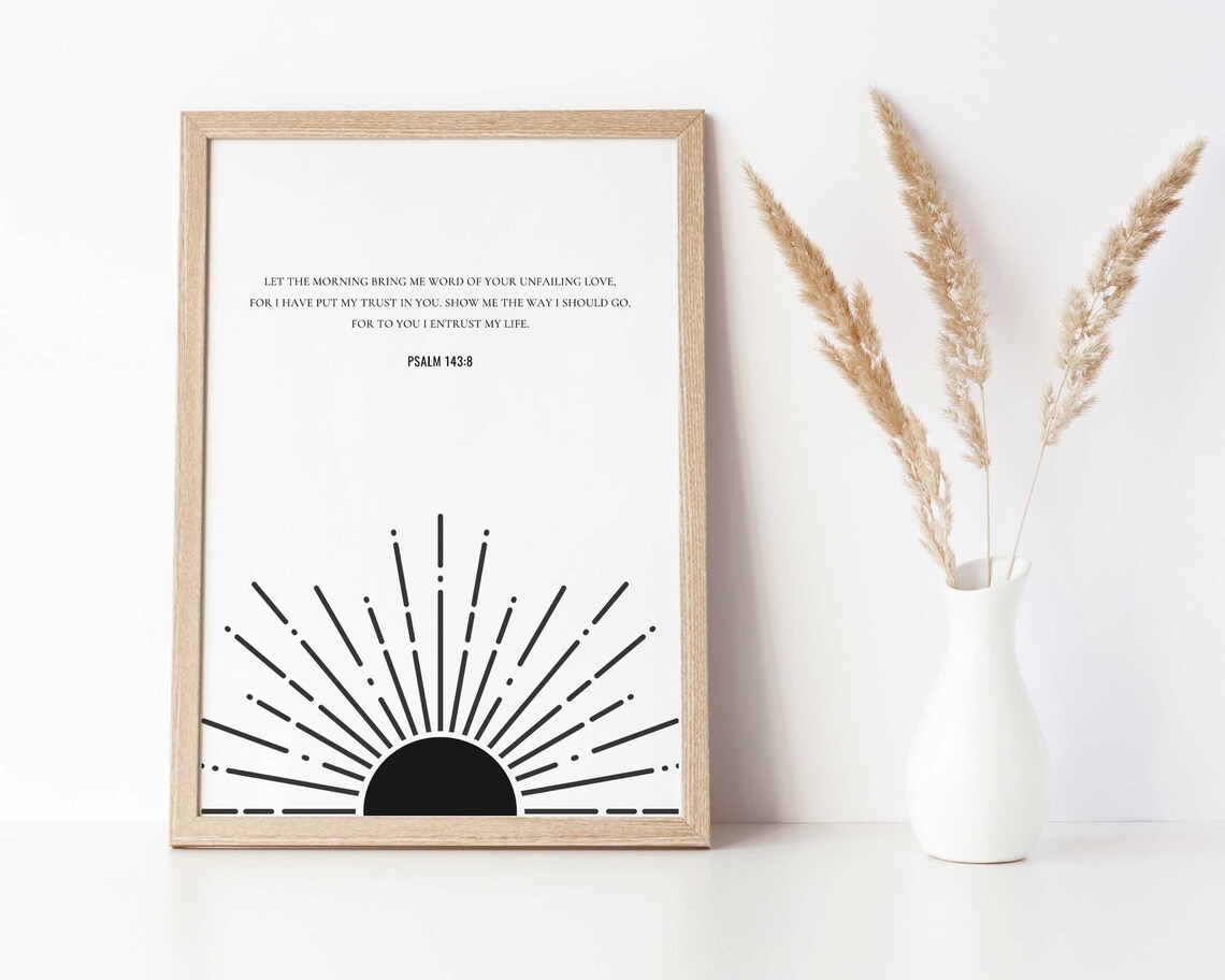 Psalm 143:8 Show Me the Way Scripture Poster Print - Image 2