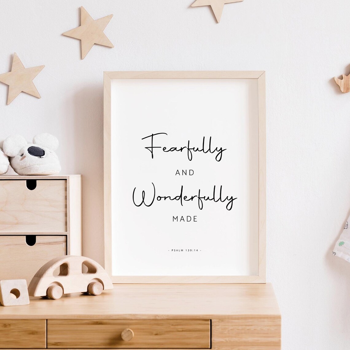 Fearfully And Wonderfully Made Psalm 139:14 Art Print - Image 2