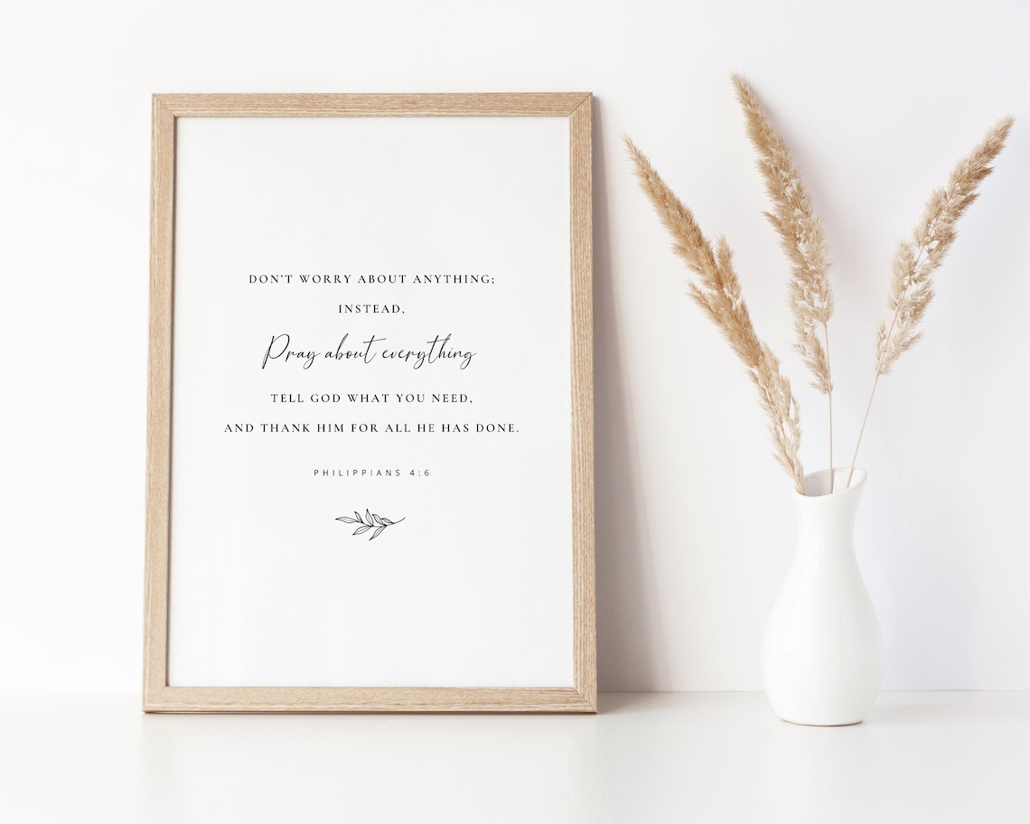 Philippians 46 Scripture Wall Art, Bible Verse Poster - Image 2