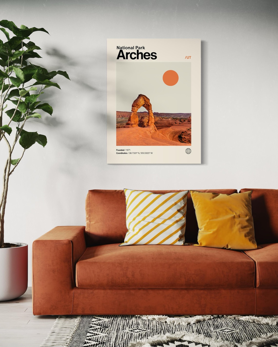 Arches National Park Minimalist Mid-Century Art Print - Image 3