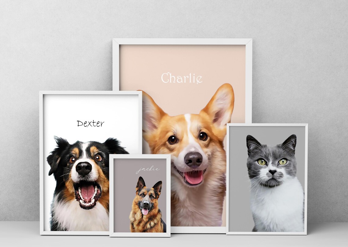 Custom Oil Paint Pet Portrait From Photo - Image 3