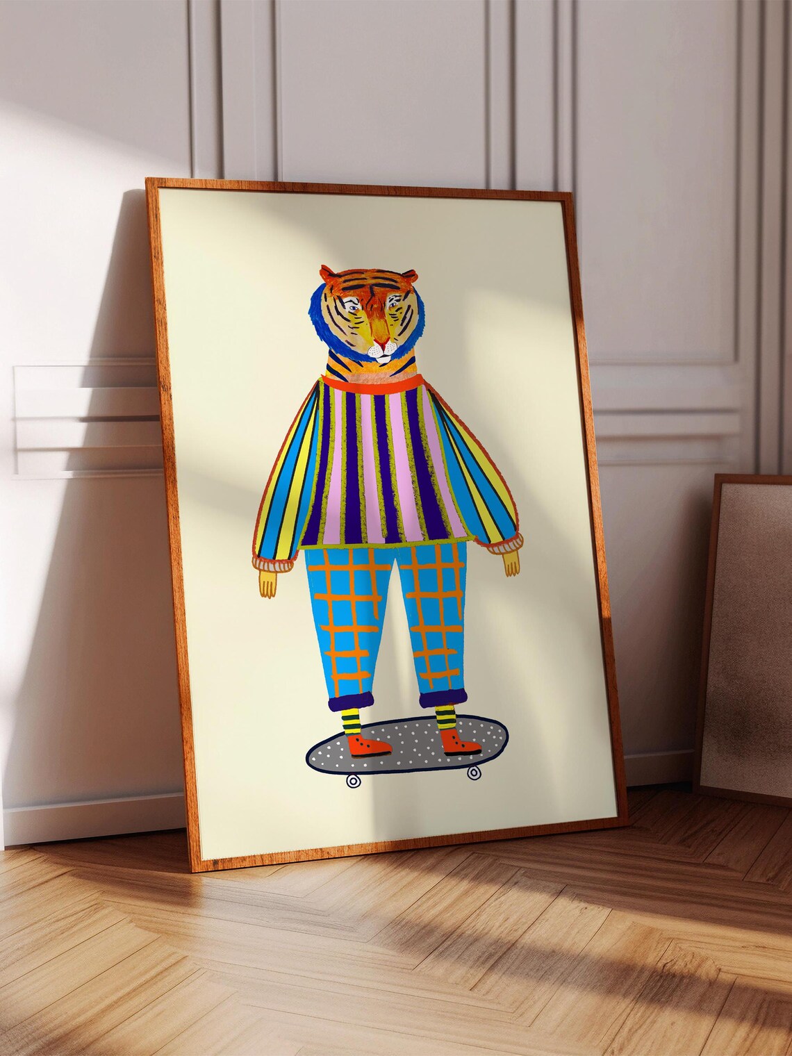 Hipster Tiger Art Print, Kids Room Decor